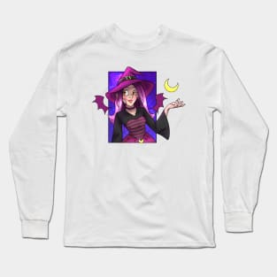 Crescent Moon Witch Long Sleeve T-Shirt